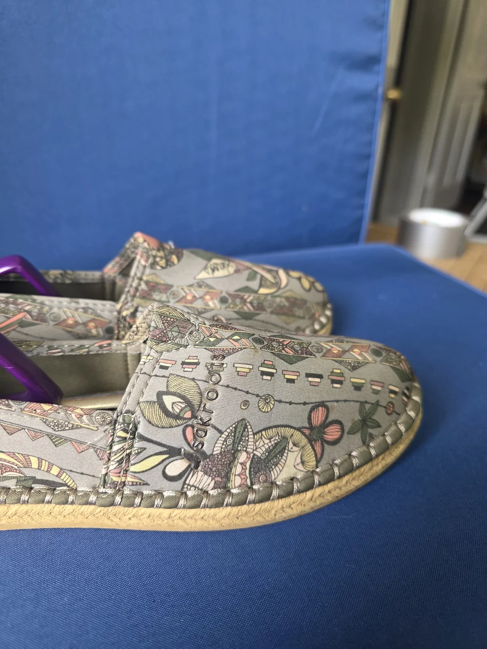 Sakroots Espadrille Slip-On Shoes Multicolor Textile Size 10 Boho Artsy
